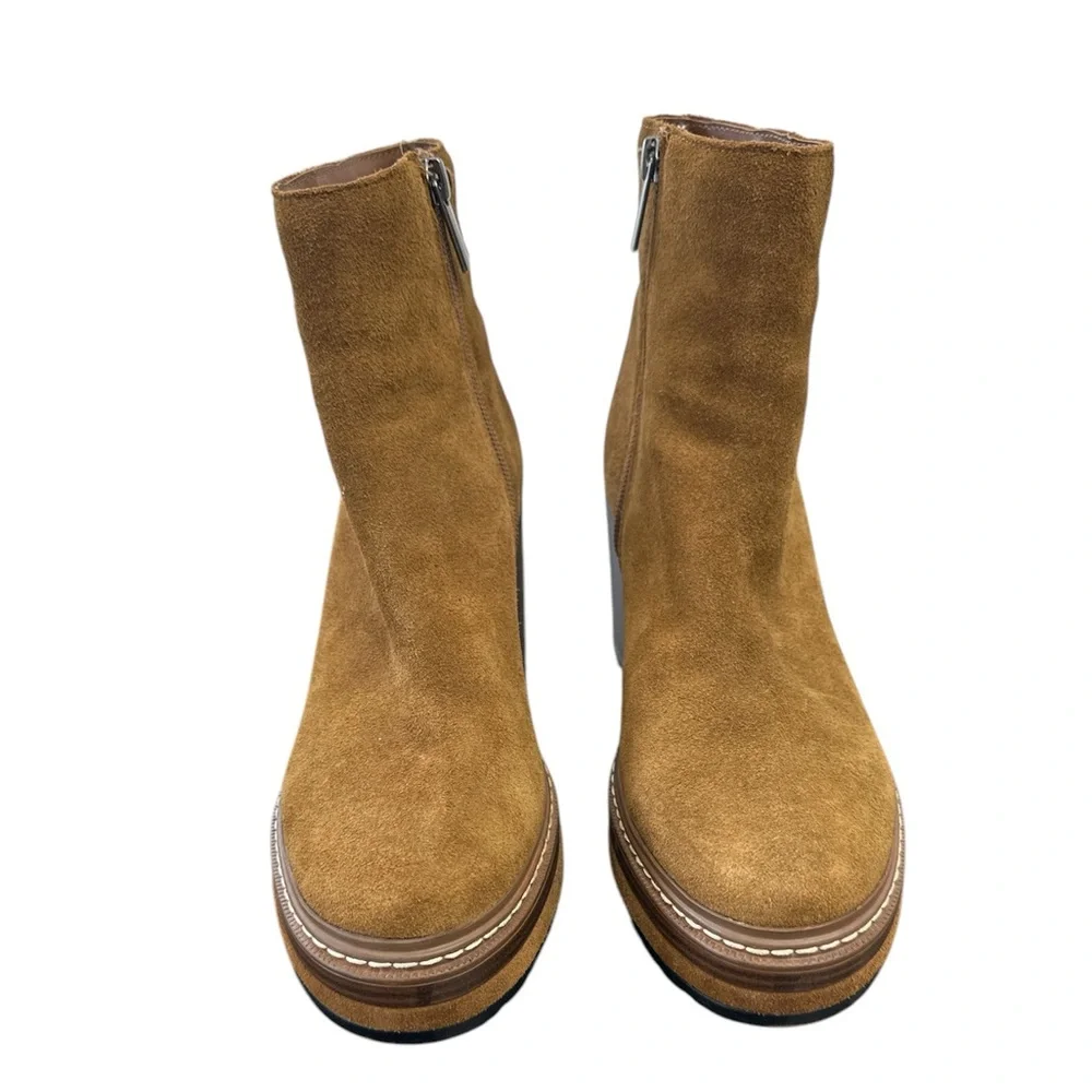 Steve Madden Shaniya Brown Chestnut Suede Ankle Western Boots Booties 8 concert - Picture 2 of 6